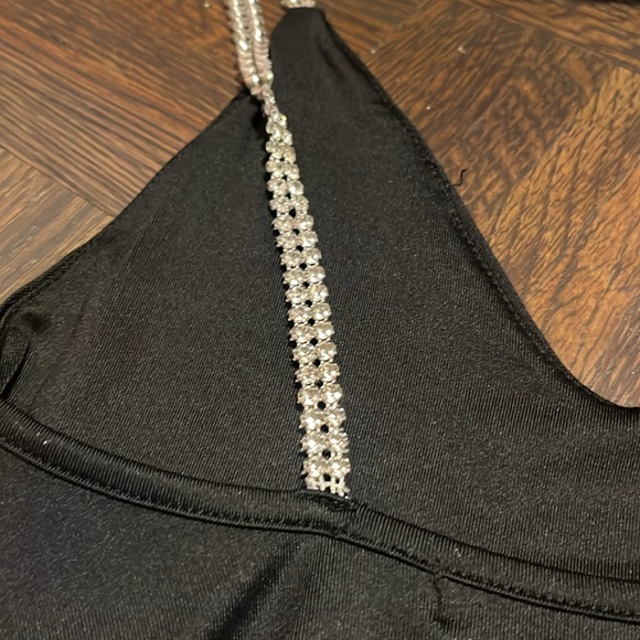 Black bodysuit with sparkle straps - Picture 4 of 5